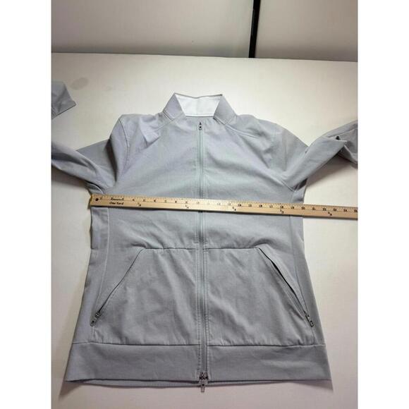 Lululemon Jacket Mens Medium Gray Airing Easy Bomber Full Zip Athleisure - Picture 5 of 6